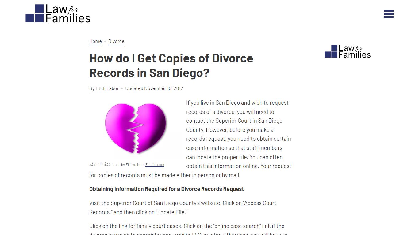 How do I Get Copies of Divorce Records in San Diego? | Law ...