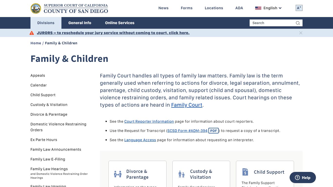 Family & Children | Superior Court of California - County ...
